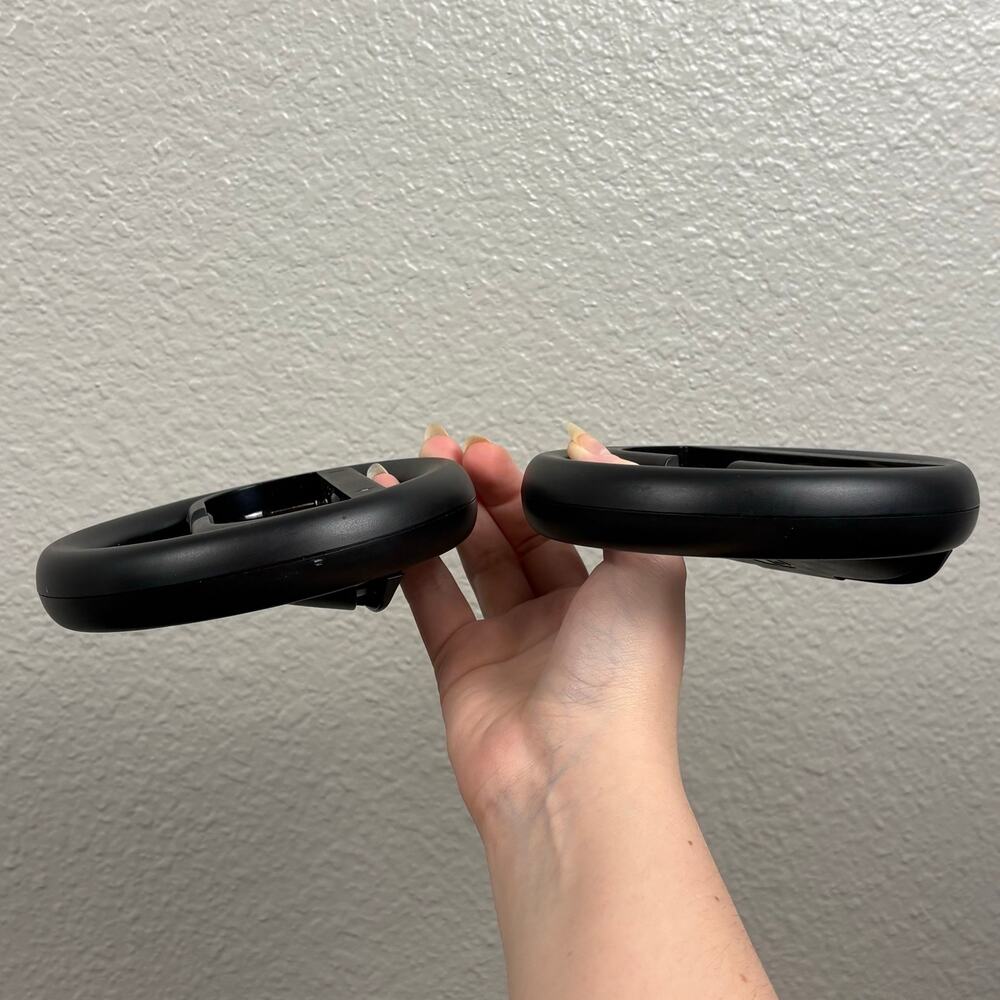 Set of 2 Wii Switch Black Steering Wheels for Joycon Controllers Racing Game - Picture 7 of 7